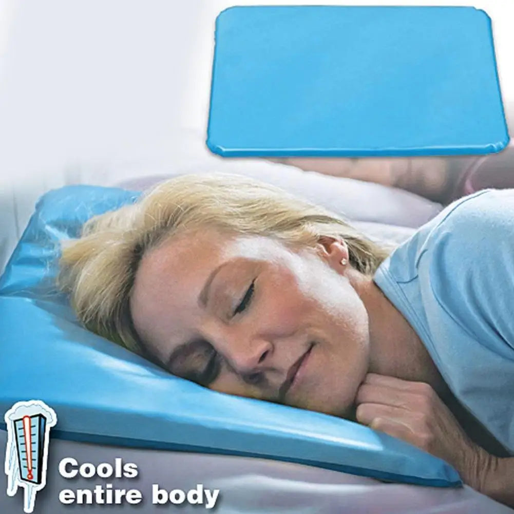 Cool Bed Mat Pad Cooling Gel Pillow Chilled